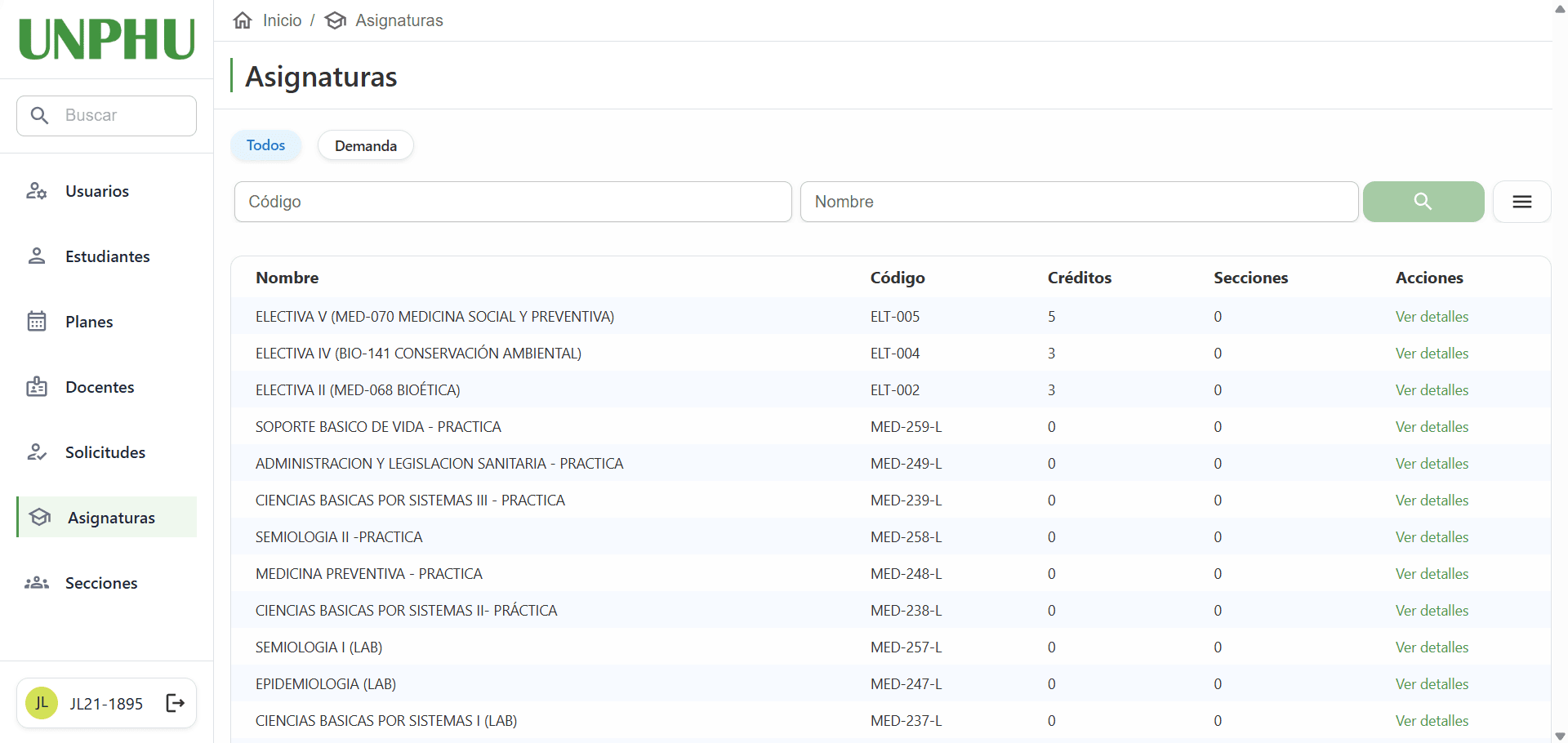 Subjects catalog