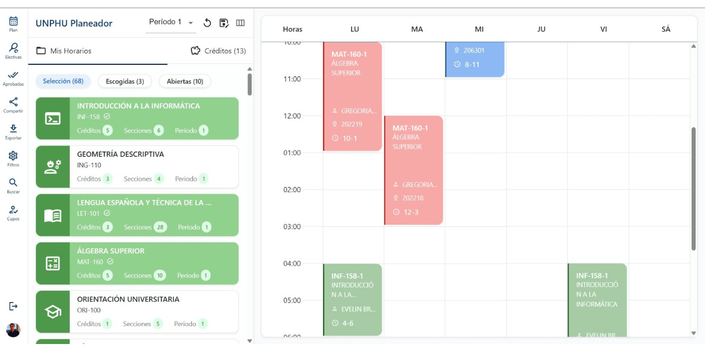 Schedule builder